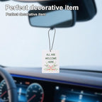 4pcs Green Christian Car Air Freshener, Portable Religious Cute Hanging Decor Floral Bible Verses Car Hanging Air Freshener for Women Girls Closet Drawer Auto Accessories (4 Styles)