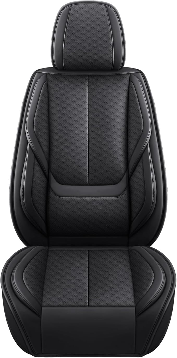 Seat Covers, Car Seat Covers Front Seats, Car Seat Cover, Car Seat Protector Waterproof, Car Seat Cushion Nappa Leather, Black Seat Covers Carseat Cover Universal Fit for Most Cars