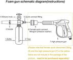 Foam Cannon with 1/4 Inch Quick Connector, 1 Liter Bottle, Professional Grade,uick Release (Up to 3200 PSI)