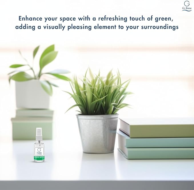 G’s Breeze Green Apple Air Freshener - Long-Lasting Refreshing Fragrance for Home, Car, Offices - 48 Hours of Fruity Scent of Crisp Apple Fruity - Oil Burner Compatible and Pet-Friendly
