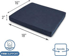 DMI Seat Cushion and Chair Cushion for Office Chairs, Wheelchairs, Scooters, Kitchen Chairs or Car Seats, FSA HSA Eligible, for Support and Height while Reducing Stress on Back, Tailbone or Sciatica