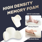 Coverado Lumbar Support and Headrest Pillow for Car, Memory Foam Ergonomic Head Neck Support Pillow for Driving Seat, Back Support and Pain Relief, Seat Cushion for Car, Driver, Office