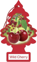 LITTLE TREES Car Air Freshener | Hanging Paper Tree for Home or Car | Wild Cherry | 4 Pack
