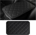 HZEL Car Center Console Cushion Pad, PU Leather Vehicle Armrest Protection Cover, Waterproof Automotive Interior Arm Rest Seat Box Mat Accessories, Universal for SUV, Sedan, Truck (Black)