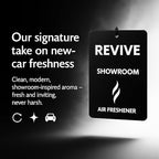 Premium Hanging Car Air Fresheners, Showroom-New Car Scent, 3-Pack, Long-Lasting & Odor Eliminating, Modern Design