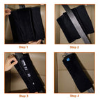 COOLBEBE Seat Belt Pillow for Kids, Extra Soft Toddler Travel Pillow for Car Seat, Universal Carseat Strap Cushion Pads for Childs Baby People Adults, Black