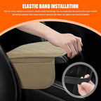 Leopard Cheetah Print African Animal Hunting Auto Center Console Armrest Pad, Car Center Console Cover, Auto Accessories Soft Comfort Armrest Cover Cushion Mat for Most Cars (Beige-K3)