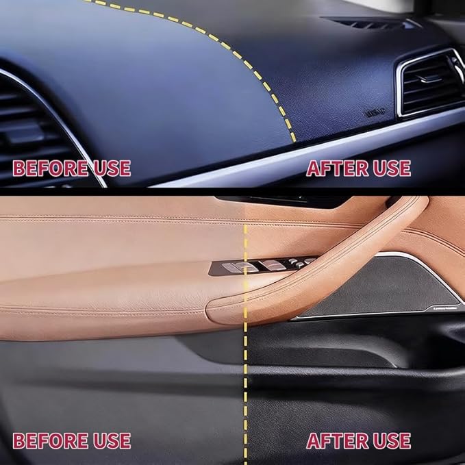 Car Black Plastic & Trim Restorer - Car Detailing Restorer Spray for Faded Plastic,Trim, Bumpers, Leather & Vinyl, Restores Original Black Color, Long-Lasting Shine & Protection, 500ML