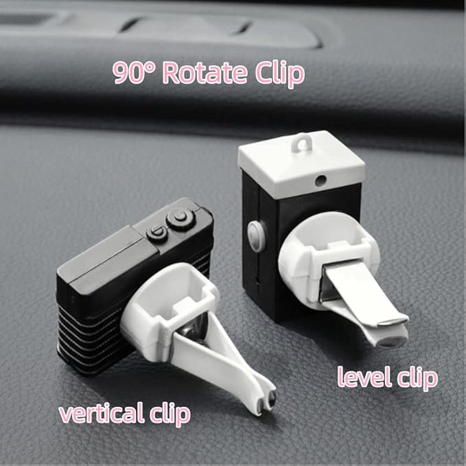 AONUOWE Camera Car Air Freshener with Flash Cute Car Fragrance Diffuser Vent Clip Kawaii Car Accessories Retro Decor for Women Men (Digital Camera 2)