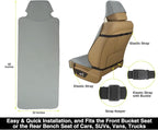 Waterproof Neoprene Car Seat Cover, Sweatproof Non-Slip Seat Protector, Universal Fit for Front Bucket or Rear Bench Seat of Cars, SUVs, Vans, Trucks, Compatible with Airbags and Armrests