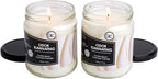 Vanilla Two Pack Odor Eliminating Highly Fragranced Candle - Eliminates 95% of Pet, Smoke, Food, and Other Smells Quickly - Up to 80 Hour Burn time - 12 Ounce Premium Soy Blend