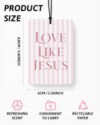 Coquette Pink Christian Car Air Freshener 4 Pcs Coconut Scented, Faith Based Girly Car Accessories Mirror Decor for Women, Religious Hanging Air Freshener for Cars Closet Drawer Books