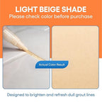 Grout Paint Pen Light Beige — Grout Colorant & Sealer Marker, Restores & Repairs Grout Lines, Quick-Dry, Bathroom Kitchen Shower Floor Tiles | Groutastic