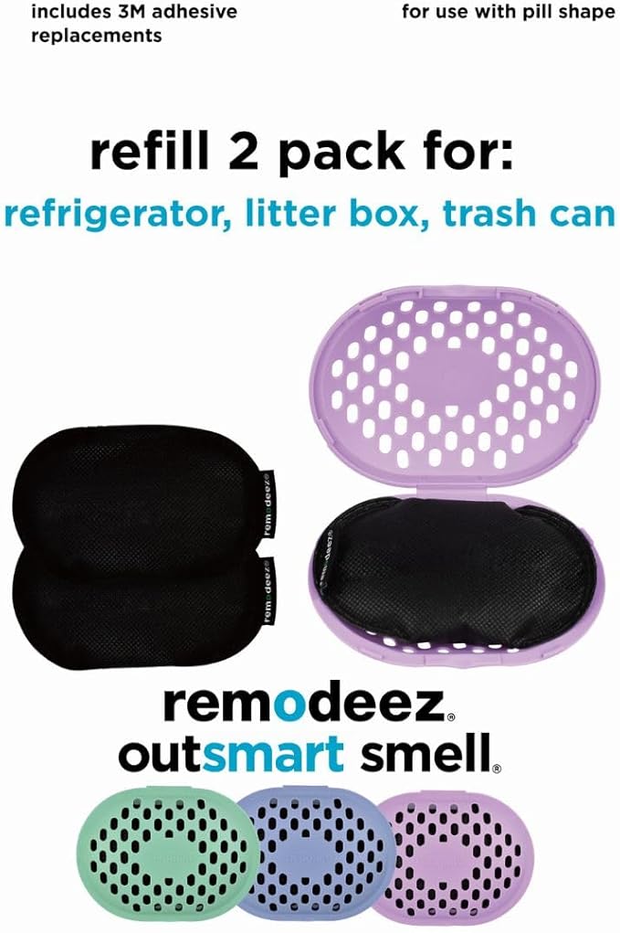 Refills for remodeez Fridge, Litter and Trash Deodorizers - Odor Eliminator, Activated Charcoal, Natural Air Fresheners