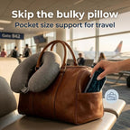 Travel Pillow Alternative Stops Bobbing | Airplane Head Straps and Car Support Band | Great on Travel Upright | Super Comfy Neck Support | Small & Compact