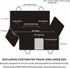 Truck Dog Seat Cover for Pickup Back Seat | Mesh Window & Seat Belt | 100% Waterproof Dog Hammock for Car Safe Travel with Side Door Protectors | Non-Slip, Scratchproof Pet Rear Seat Cover