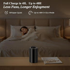 URPOWER Waterless Essential Oil Diffuser: No Water Needed Battery Operated Scent Diffuser - 2 * 20ML Hotel Fragrance Essential Oils - Cordless & Mini Oil Machine Aluminum for Car Home Office(Black)