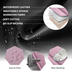 Car Seat Covers Full Set Fit for Buick Lacrosse 2004-2019, Premium Faux Leather Waterproof Car Seat Protectors with Lumbar Support, Breathable Anti-Slip Easy to Install(Pink,Full Set)