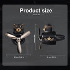 LUTER Bear Air Vent Clip, Bear Car Air Freshener Cute Car Diffuser Rotating Decorations Interior Aesthetic Car Air Freshener Propeller Vent Clip for Women Men