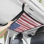 American Flag Print Car Roof Storage Bag Auto Seat Storage Hanging Bag Multi-Purpose Car Bag Storage Box Organizer Pouch Pocket One-Size-Fits Tidy Pouch Pocket Storage for Small Items