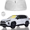 Windshield Sun Shade Fit 2026 2025 2024 2023 2022-2019 Toyota RAV4 Prime LE Hybrid XLE XLE Premium Adventure TRD Off Road Front Window Sunshade Accessories SUV Sun Visor UV Protector Heat Shield Cover