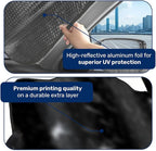 GENANY Movie Windshield Sun Shade for Car SUV Truck (55x30 Inches), Front Window Visor for Windows, Protector Blocks UV