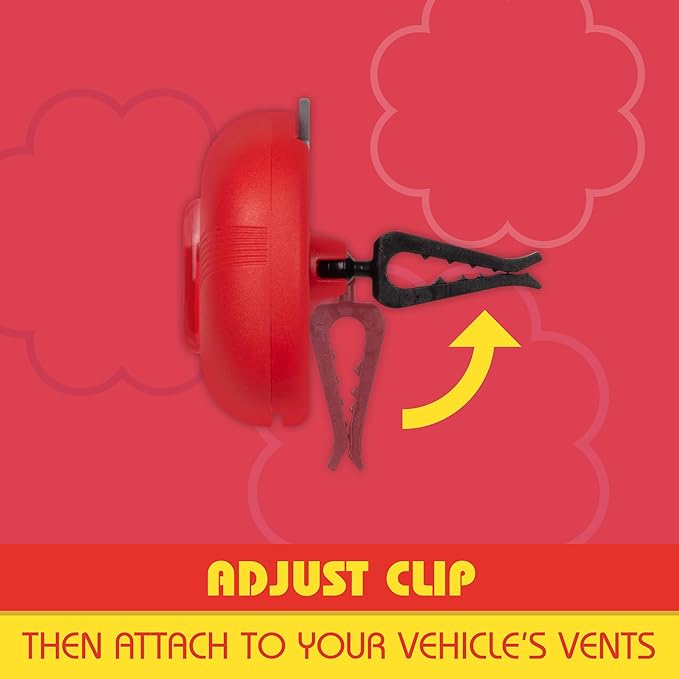 Chupa Chups Car Air Freshener, Candy Cherry - Long Lasting Car Fresheners with Fun Scents, Colorful and Vibrant Air Freshener for Car, Unique Car Freshner Perfume Deodorizer- 4Pack (8pcs Total)