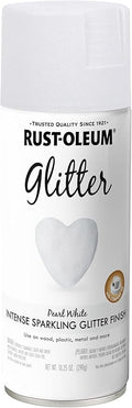Rust-Oleum 299426 Specialty Glitter Spray Paint, 10.25 Oz, Pearl White