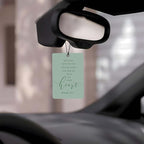 Christian Scripture Car Air Freshener 4Pcs, Inspirational Bible Quotes Hanging Scents,Green Bible Quote Gift Air Freshener Hanging in Car Wardrobe Drawer or Book.