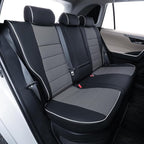 EKR Rav4 Seat Covers Custom Fit for Toyota Rav4 XLE,Platinum,Limited 2013-2018 & SE 2016-2018, Leather Car Seat Cover Full Set for SUV,Faux Leather(Black/Gray)