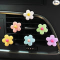 6 Pieces Daisy Flower Air Vent Clips, Cute Colorful Car Air Freshener Clip & Diffuser, Boho SUV Outlet Vent Decorations, Charm Car Inter Decor Accessories for Girls Women