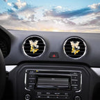 1PC Car Air Fresheners Vent Clips, Cute Dual Butterfly Diamond Rhinestone Car Vent Clip, Air Outlet Perfume Diffuser, Sparkly Bling Car Interior Decoration Accessories for Girls Women Yellow