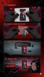 PumpCar 2 pieces Uchiha Itachi Sasuke double-sided hanging Japanese anime vanilla car air freshener Cool anime hanging air fresheners for rearview mirror Car Interior Accessories Household gifts