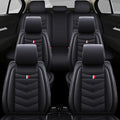 Car Seat Cover 6 Seats for Ford Explorer 2000-2026, Waterproof Durable Compatible Airbag, Premium Leather Seat Protector(6 Seats Standard,Black)
