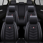 Car Seat Covers 7 Seats for Ford Explorer 2000-2025, Waterproof Durable Compatible Airbag, Premium Leather Seat Protector(7 Seats Standard,Black)