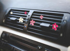 OBTANIM 4 PCS Car Air Vent Clips White Daisy Flower Car Air Freshener Clip Air Conditioning Outlet Clip for Car Interior Decoration Accessories (4 Size)