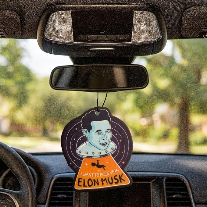 Fresh Fresheners Cute Funny and Aesthetic Car Air Fresheners 4-pack Scented With Premium Oils (Elon Musk)