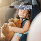Baby Carseat Head Support,Car seat Straps Pillow Support Ban,Stroller Neck Relief Strap Headrest,Slumber Sling Sleep Positioner for Toddler Infants Child Children Kids(Gery Unicorn + Fish)