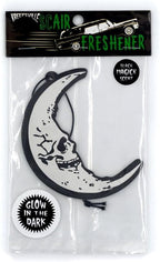 kreepsville 666 Hanging Horror Car Air Freshener Spooky Scent (Skull Crescent Moon Glow)