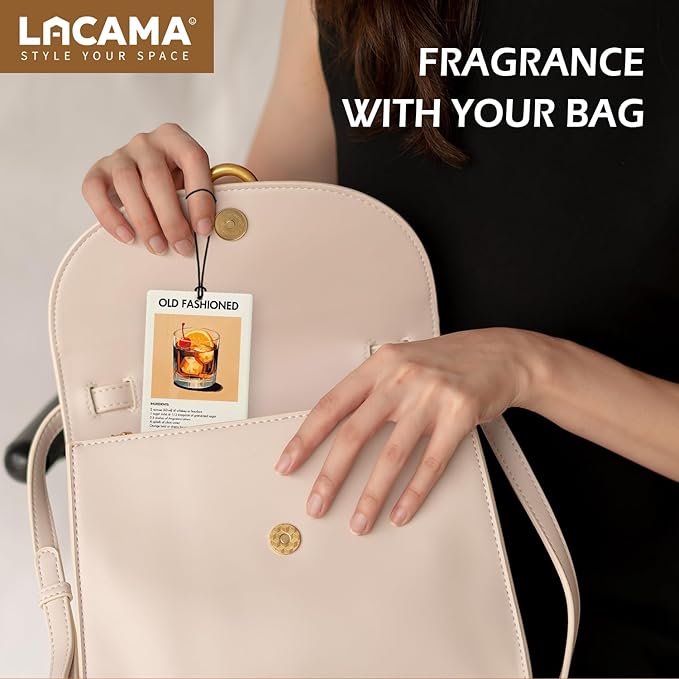 Lacama Trendy Retro Cocktail Car Air Freshener 3Pcs, Funky Classic Cocktail Art Aesthetics Cars Scents Air Freshener for Women Girls Gifts, Vintage Car Accessories Interior Mirror Decor Hanging