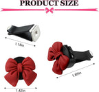 Wuyaoyao 6PCS Bow Car Air Freshener Clips, Cute Bow Car Air Vent Clip, Coquette Auto Air Conditioning Outlet Diffuser Perfume Clips, Interior Decoration, Auto Decor for Women Girls (Red, 6PCS)