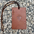 Air Flair | Leather Car Air Freshener| Rectangle Ace of Spades Brown - Warm Sugar Vanilla Scent