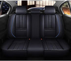 for Toyota CHR Seat Covers 2018-2026, Full Coverage Customized Car Seat Covers, Premium Leather Waterproof Stain-Resistant Easy to Install (Luxury 5 Seats, Black&Blue)
