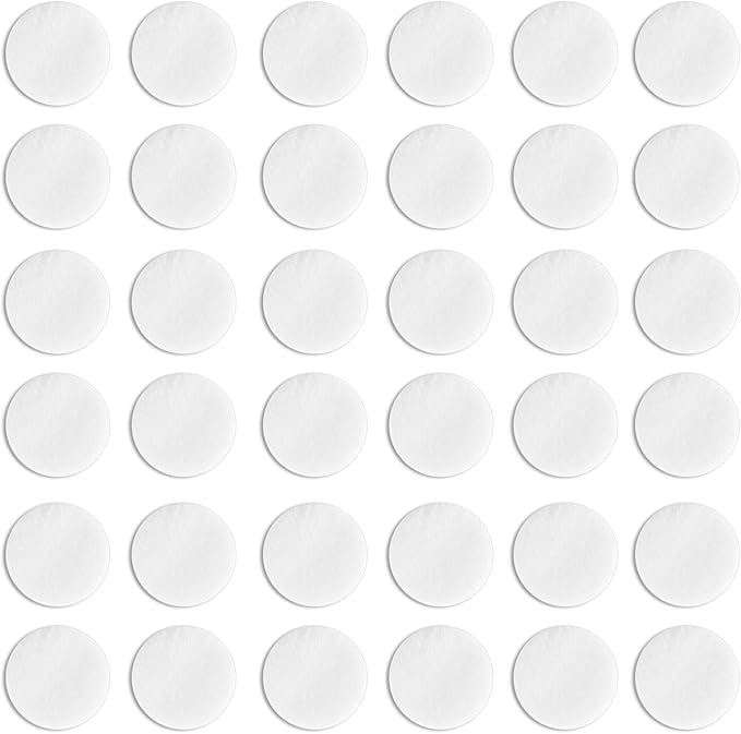 100Pcs Car Air Freshener Refill Felt Pad Aromatherapy Essential Oil Diffuser Necklace Refill Pads 5mm Aromatherapy Felt Pads Round Unscented Air Filter Scent Pad Replacement for Perfumes Car Diffuser