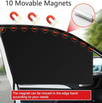 Car Side Window Sun Shades, Window Sunshades Privacy Curtains, 100% Block Light for Breastfeeding, Taking a nap, Changing Clothes, Camping (Front Seat 2pcs)