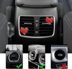 4PCS Bling Heart Air Vent Clips, Car Air Freshener for Women, Air Fresheners Diffuser Clip Charm, Car Air Conditioning Outlet Clip Decorative Accessory for Women Girls (Red, Style1)