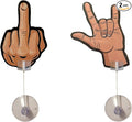2PCS Car Air Fresheners | The Air Freshener That Swings Back And Forth | Skull & Roses, Hands Middle Finger, Heavy Metal Sign,Scents Include, New Car, Forest Fresh, Black Ice (Hands)