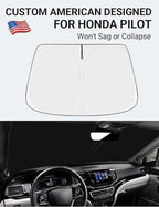 Proadsy 2026 Upgrade Front Windshield Sun Shade Foldable Sunshade Protector Custom Fit 2016-2025 2026 Pilot EX-L Special Edition Elite Black Edition Touring Accessories