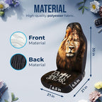 GENANY Lion of Judah Car Seat Covers Set of 2, Breathable Front Seat Covers for Truck Sedan SUV, Christian Car Accessories, Christian Gift for Women Men