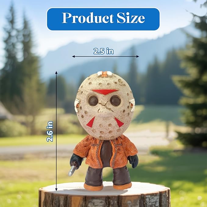 GENANY 3D Resin Horror Movie Killer Character Car Air Freshener Vent Clips, Spooky Car Freshener, Horror Air Freshener, Gothic Gifts for Women and Men, Cool Spring Gifts For Horror Fans